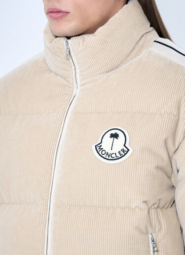8 Moncler Palm Angels 아브롤호스 쇼트 다운 재킷 베이지 mpa0359002