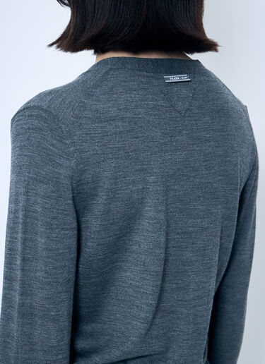Prada Fine Wool Cardigan Grey pra0260010