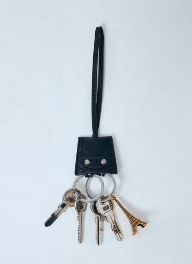 Balenciaga Le City Charm Eiffel Keyring Black bal0259058