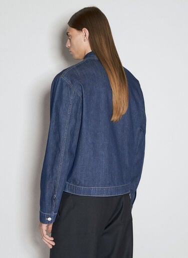 Prada Logo Plaque Denim Jacket Blue pra0156005