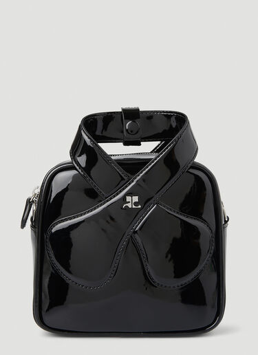 Courreges, Bags, Courreges Mini Loop Bag In Black Leather Black Female