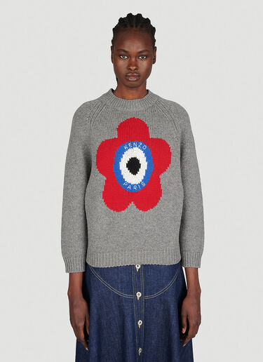 Kenzo Target Wool Sweater Grey knz0253008