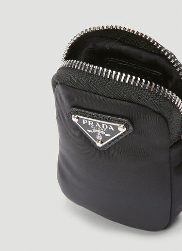 Prada Double-Ring Pouch Belt Black pra0243030