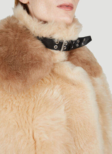 Helmut Lang Shearling Coat Beige hlm0251003