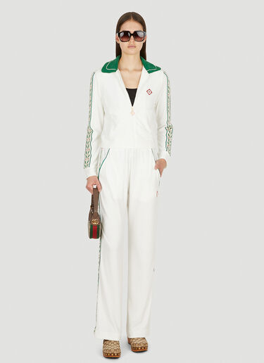 Casablanca Laurel Track Pants White cbl0250007