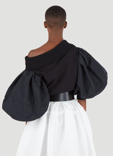 Puff Sleeve Top Alexander McQueen Puff Sleeve Top Black amq0246006