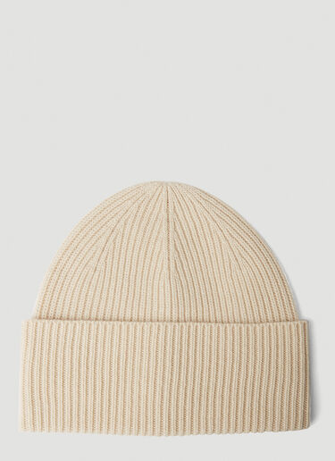 TOTEME Ribbed Beanie Hat Cream tot0251043