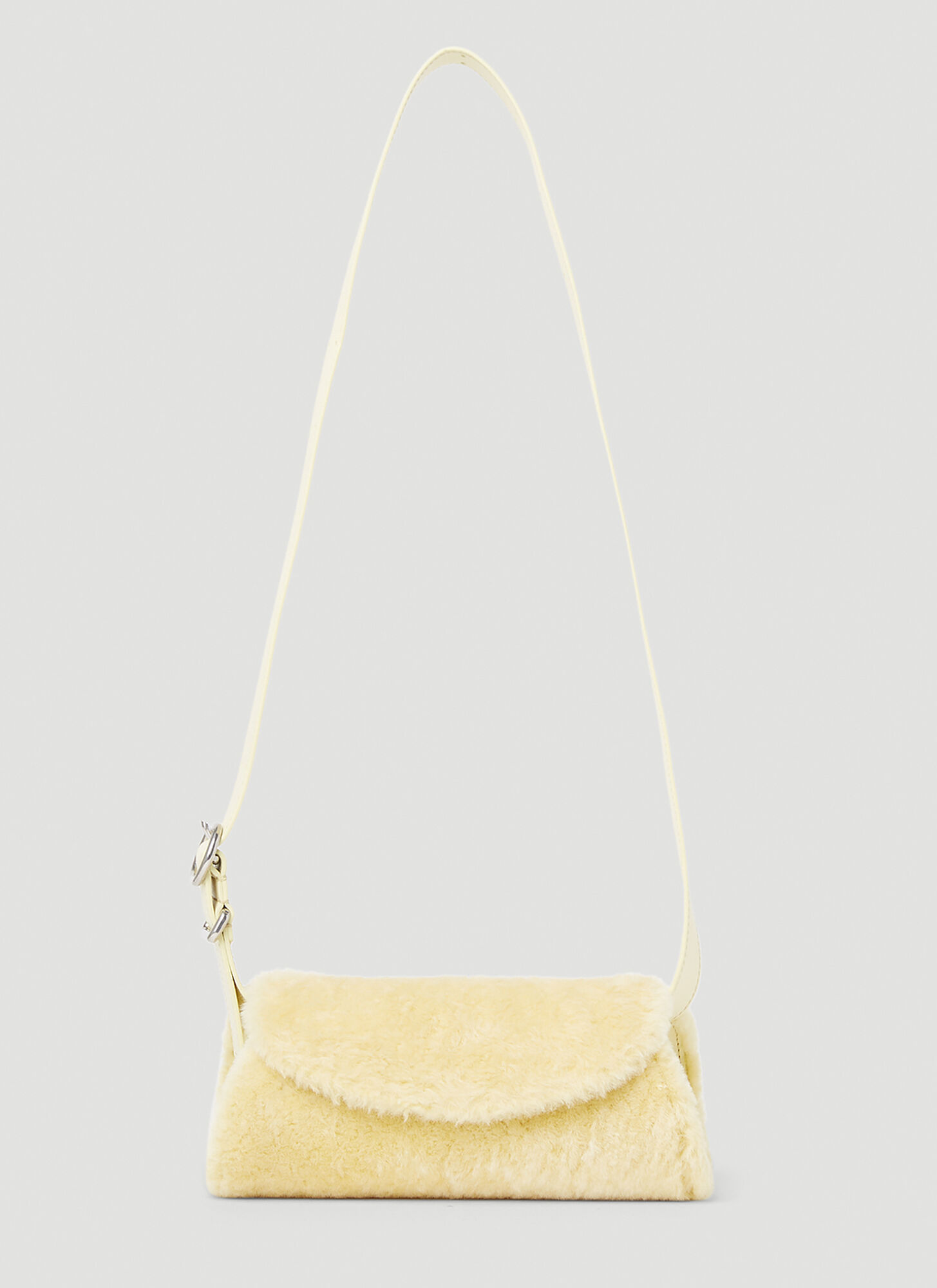 Shop Jil Sander Mini Cannolo Shoulder Bag In Yellow