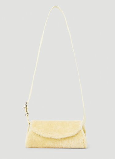 Jil Sander Mini Cannolo Shoulder Bag Yellow jil0253025
