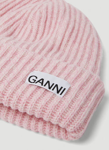 GANNI Classic Beanie Hat Pink gan0250050