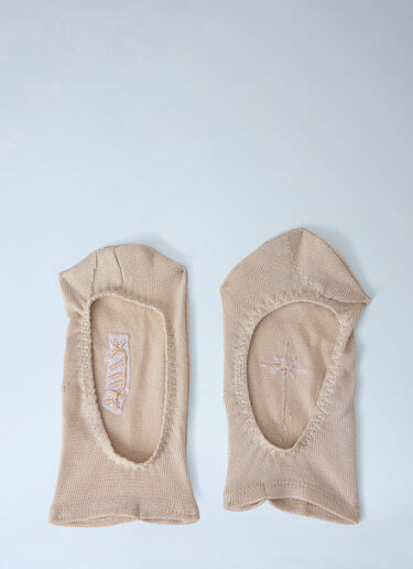 SKIN SERIES Embroidered Wool Socks Beige sks0264006