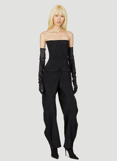Dolce & Gabbana コルセット パネルジャンプスーツ ブラック dol0252001