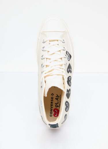 Comme des Garçons PLAY x Converse Multi-Heart Chuck 70 High-Top Sneakers White cpc0355008