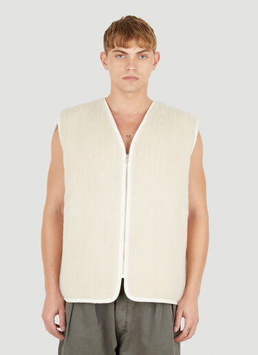 Camiel Fortgens Fleece Gilet Jacket White caf0150010
