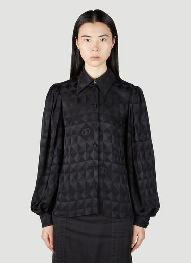 Gucci 기하학 GG 크레이프 셔츠 블랙 guc0251181