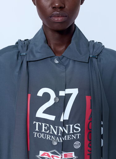 Lacoste Runway Oversized Hooded Print Shirt Grey lac0266015