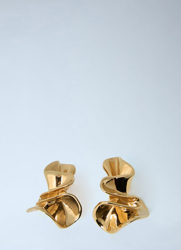 Bottega Veneta Small Anemone Earings Gold bov0263041