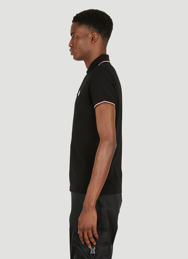 Moncler ストライプトリム ポロシャツ ブラック mon0149019