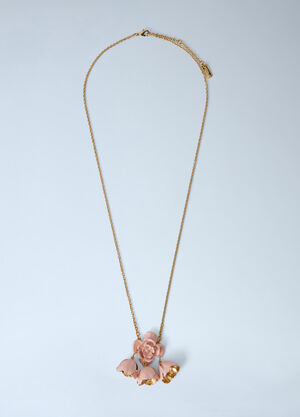 Chloé Floral Pendant Necklace Pink chl0264041