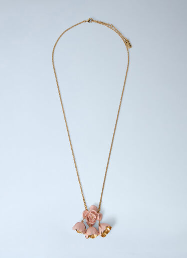 Chloé Floral Pendant Necklace Pink chl0264041