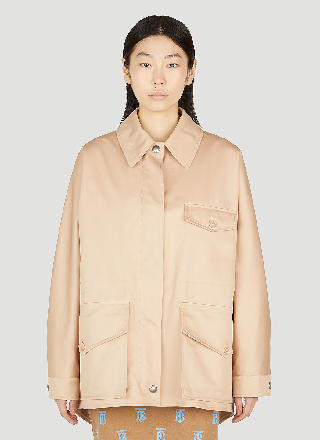 Burberry Oversized Jacket Brown bur0253100