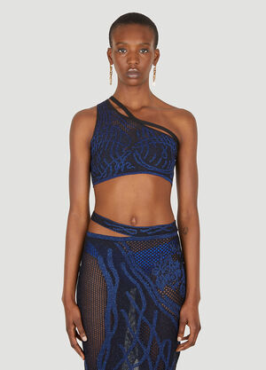 DI PETSA Birth Of Venus Knitted Crop Top Blue dip0248002