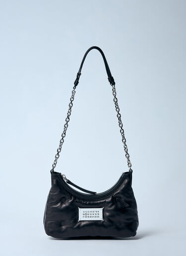 Maison Margiela 微型 Glam Slam 新月单肩包  黑色 mla0259027