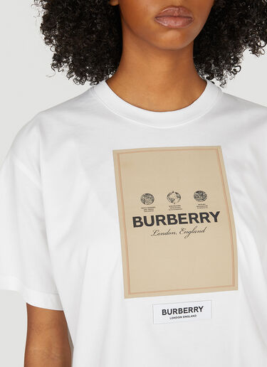 Burberry 로고 패치 티셔츠 화이트 bur0249025