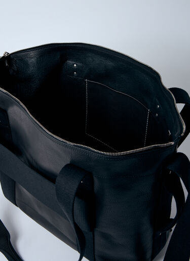Rick Owens Leather Trolley Tote Bag Black ric0159060
