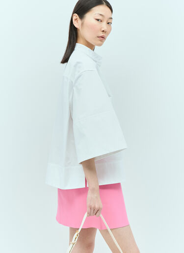 Jil Sander Boxy Three-Quarter Sleeves Shirt White jil0255013