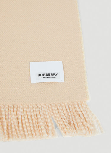 Burberry Logo Jacquard Scarf Beige bur0251094