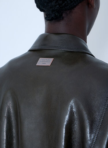 Leather Bomber Jacket Acne Studios Leather Bomber Jacket Green acn0162014