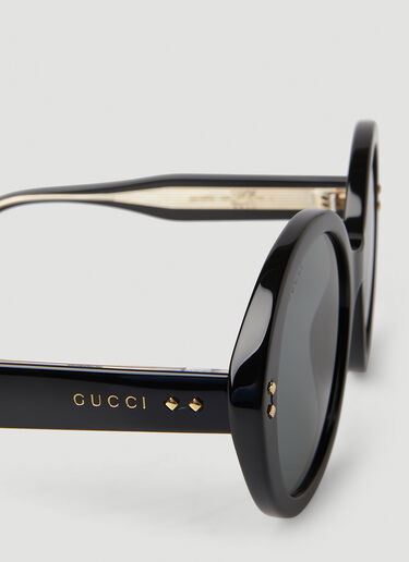 Gucci Round Frame Sunglasses Black guc0247353