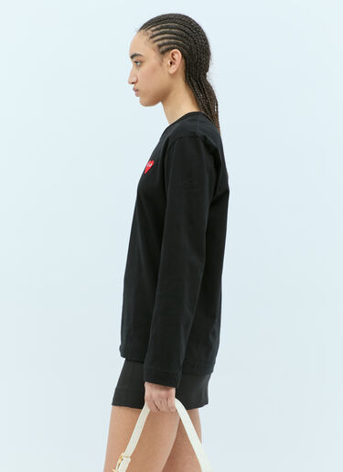 Comme Des Garçons PLAY Logo Patch Long-Sleeve T-Shirt Black cpl0355013