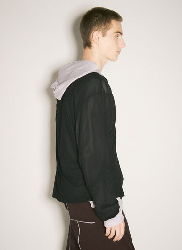 Kiko Kostadinov Knox Mesh Hooded Sweatshirt Grey kko0158008
