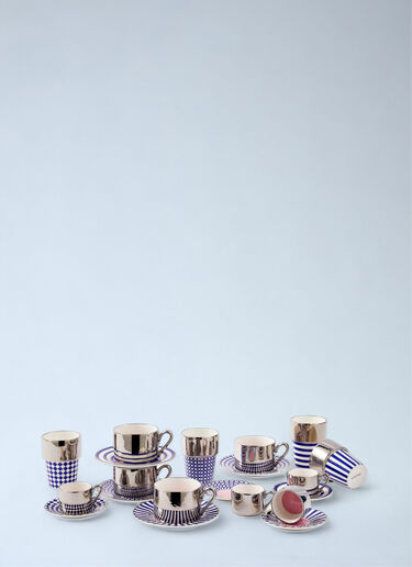 Porcelain Espresso Cup Set POLSPOTTEN Porcelain Espresso Cup Set Blue wps0691991