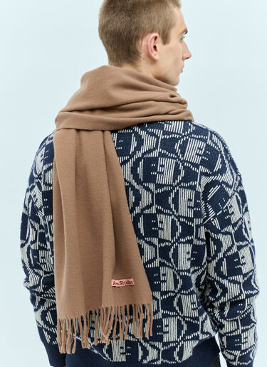 Acne Studios 流苏羊毛围巾 棕色 acn0355012