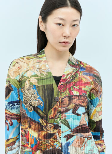 Pleats Please Issey Miyake Aurora Jungle Coat Multicolour plp0255011