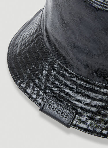 GG High Shine Bucket Hat Gucci GG High Shine Bucket Hat Black guc0154054