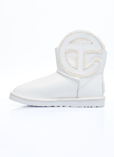 UGG x Telfar 徽标迷你皱面靴  白色 ugt0354019