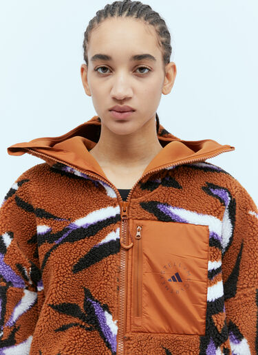 Hooded jacquard Fleece Jacket adidas by Stella McCartney Hooded jacquard Fleece Jacket Orange asm0254028