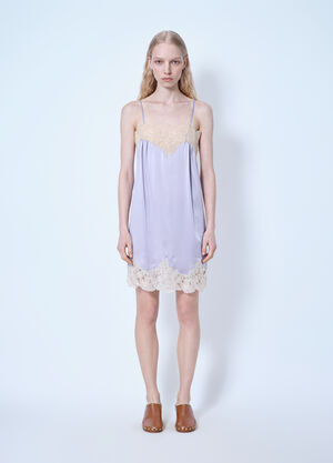 Chloé Thin-Strap Mini Dress In Washed Silk Satin Purple chl0265014