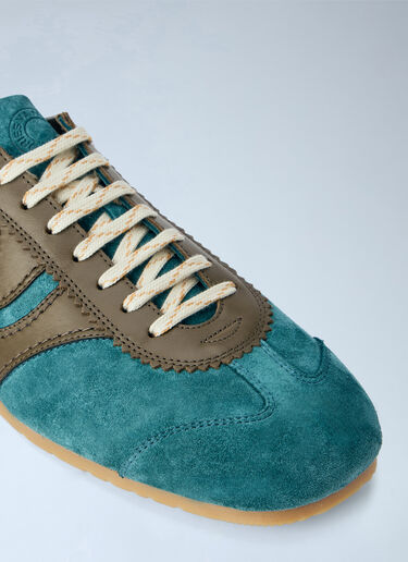 LN-CC® - Dries Van Noten: Suede Panel Sneakers - Light Blue Dries Van Noten Suede Panel Sneakers Light Blue dvn0165028