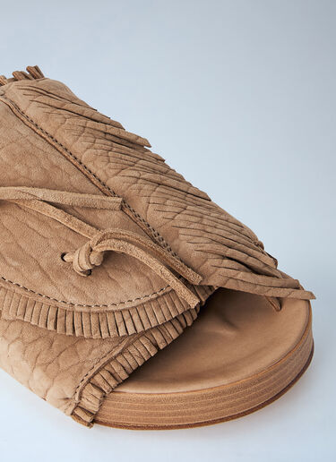 LN-CC® - Visvim: Christo Shaman Folk Sandals - Beige Visvim Christo Shaman Folk Sandals Beige vis0164002
