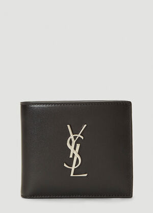 Saint Laurent Cassandre Bi-Fold Wallet Black sla0136055