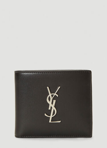 Saint Laurent Cassandre Bi-Fold Wallet Black sla0136055