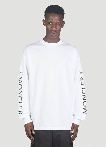 4 Moncler Hyke Printed Long Sleeve T-Shirt White mhy0151004