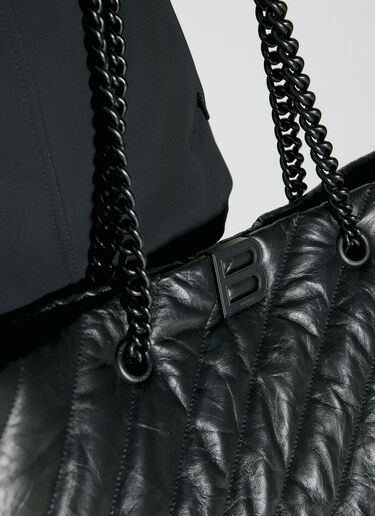 Balenciaga Crush Large Carry All Tote Bag Black bal0255069