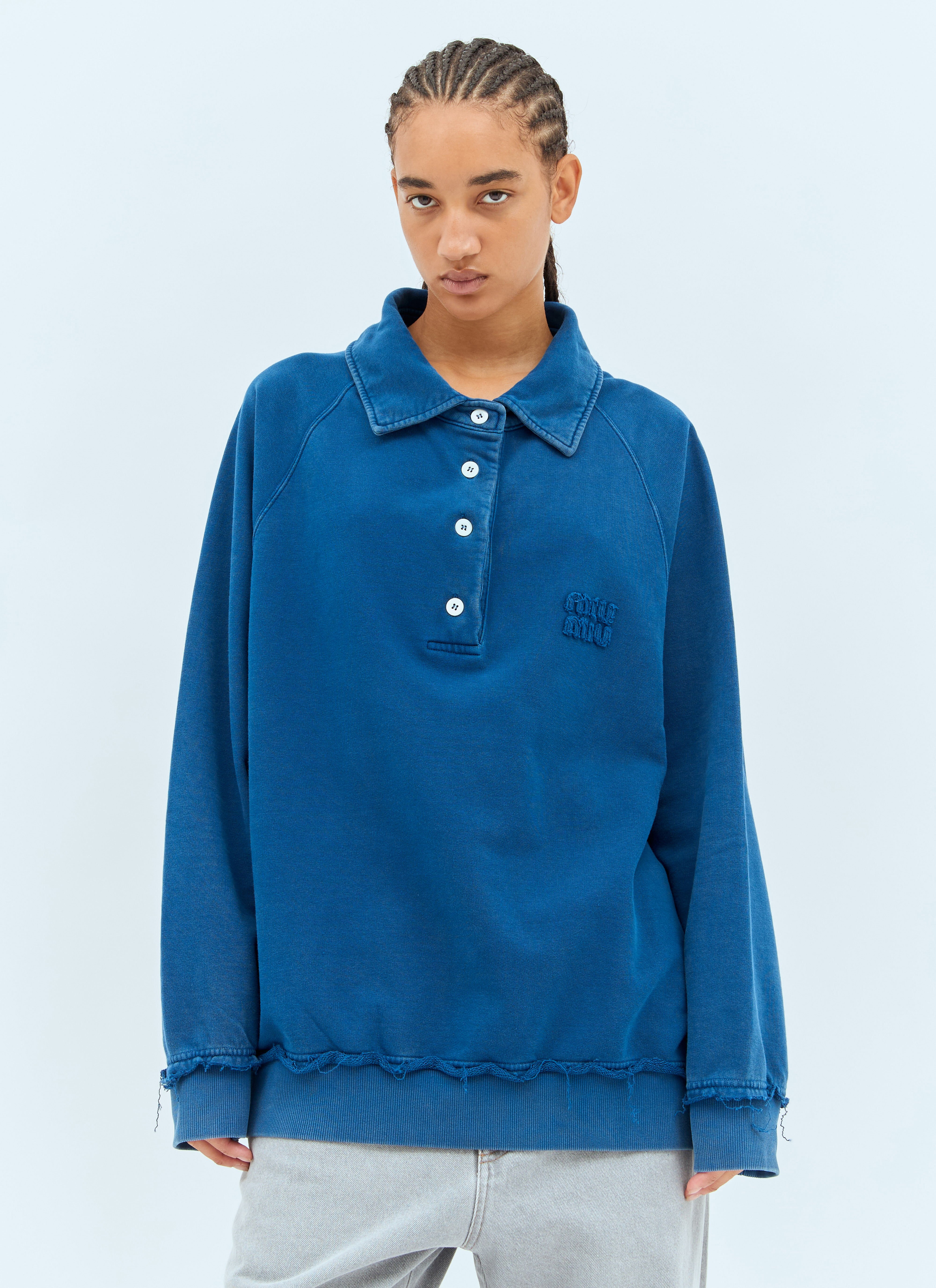 Blue polo sweatshirt best sale