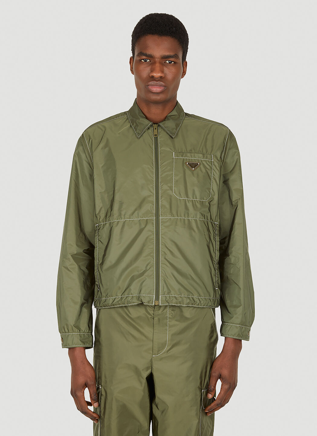 Prada jacket green online